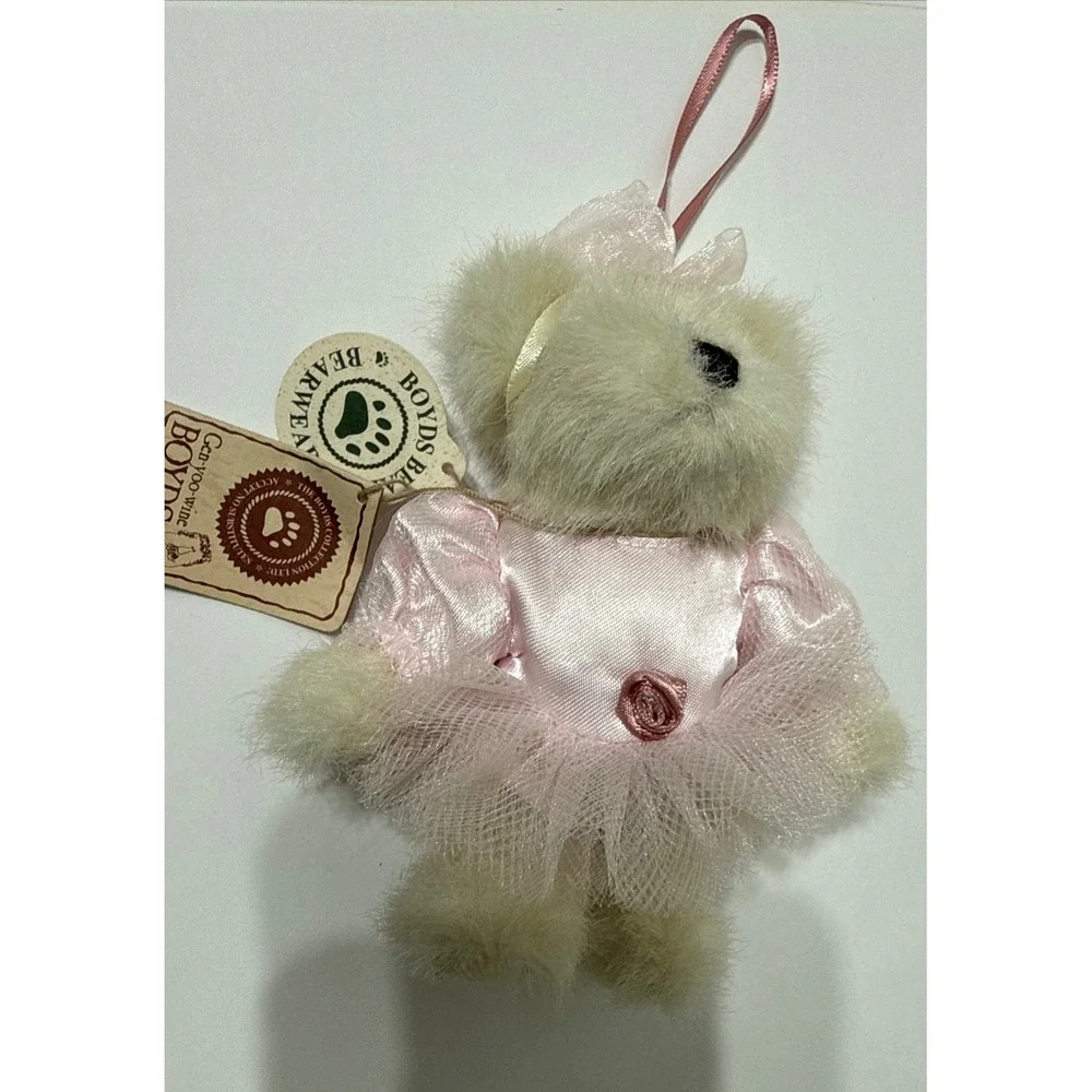 Boyds Bears Twila Twinkletoes Ballerina Plush Ornament Pink Tutu 56302 TAGS